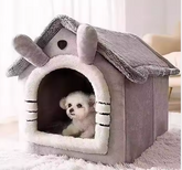 Foldable Removable Plush Warm Dog Kennel Pet House Cave For Small Medium Dogs